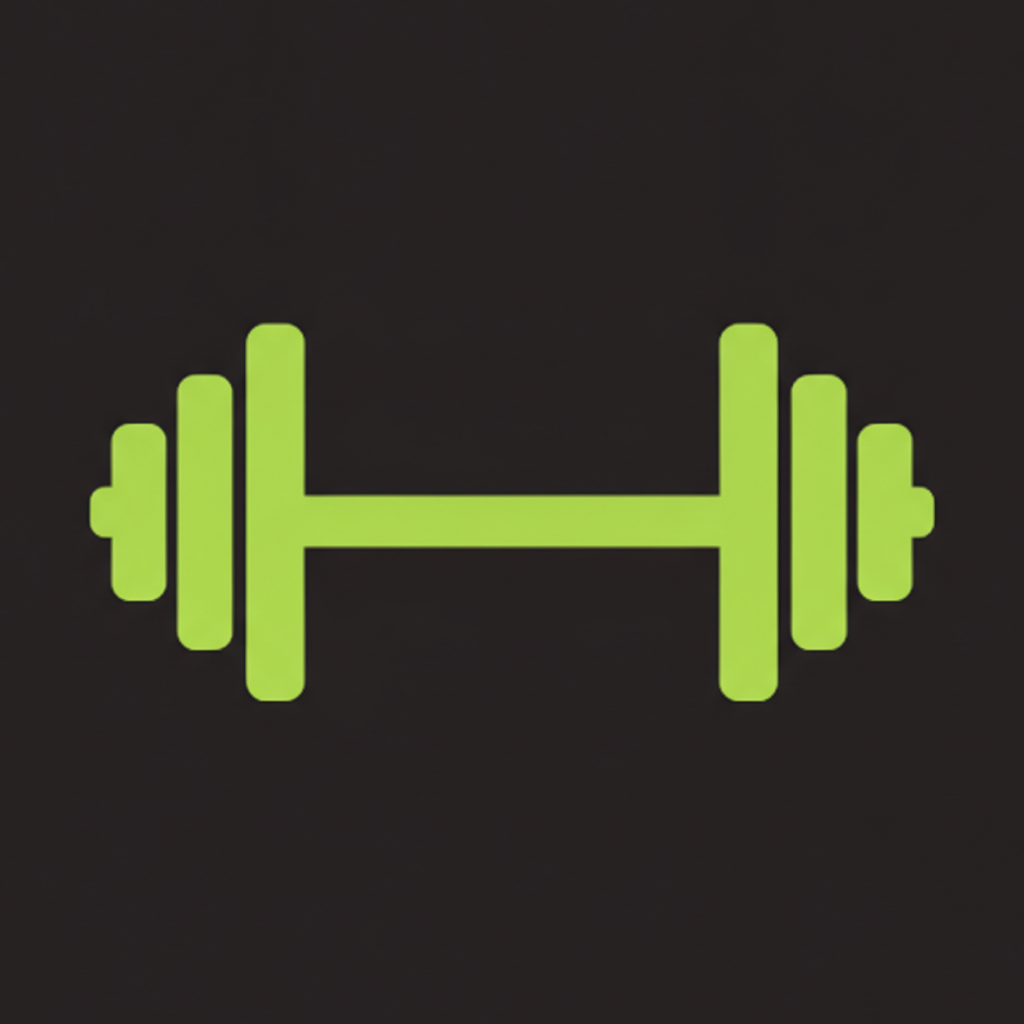 IronLog app icon — a barbell mark